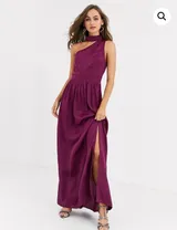 Burgundowa sukienka Little Mistress S – Przód