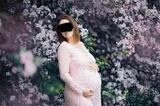 Sukienka suknia ciążowa sesja fotograficzna sesja ciążowa – Tył